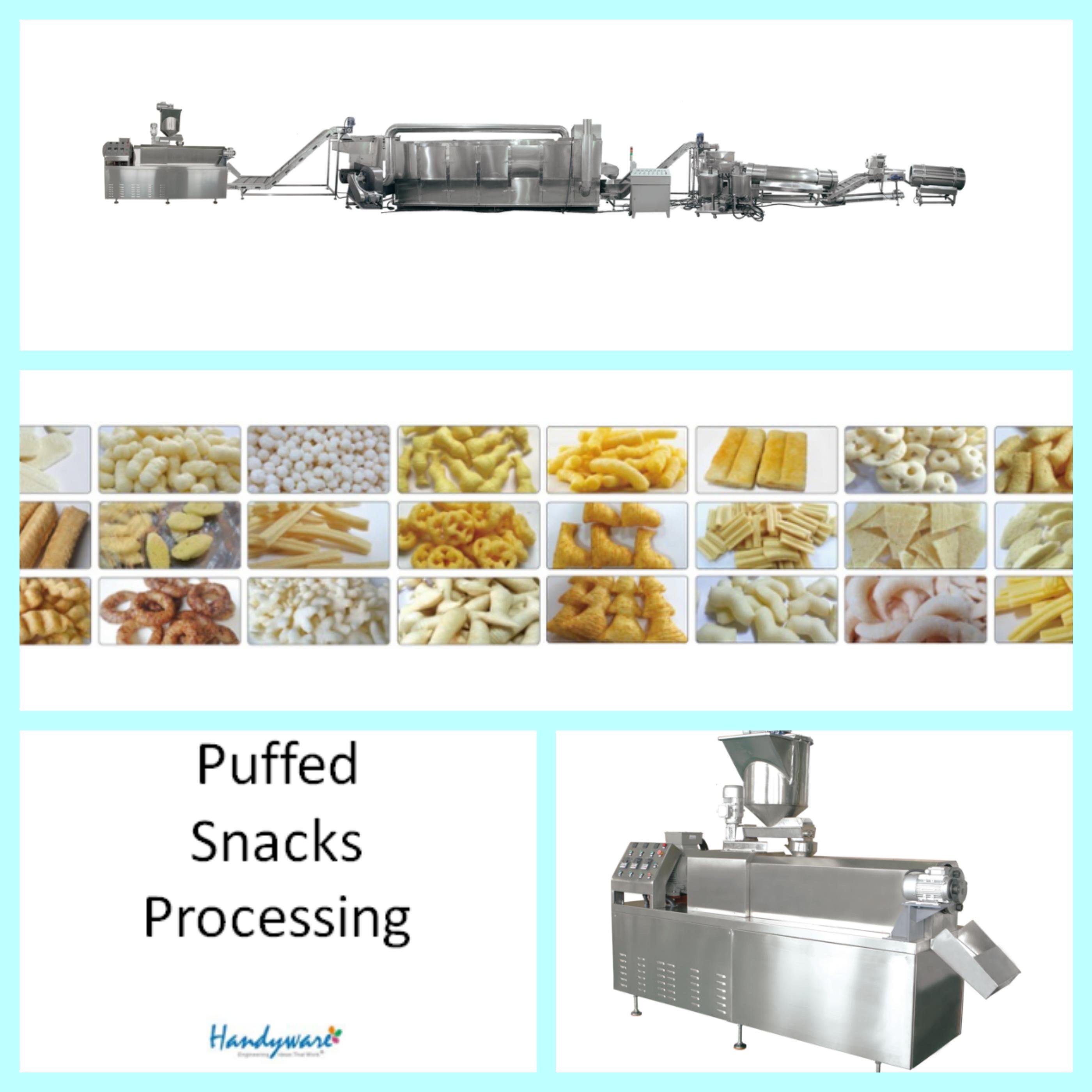 HANDYWARE Good Quality Direct Puffed Chips Frying Production Line Puffed Snacks Processing image8